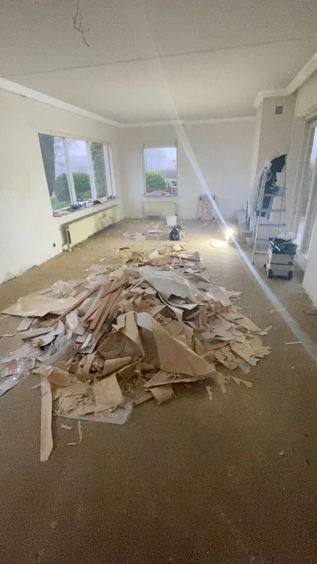 Woonkamer voor renovatie
